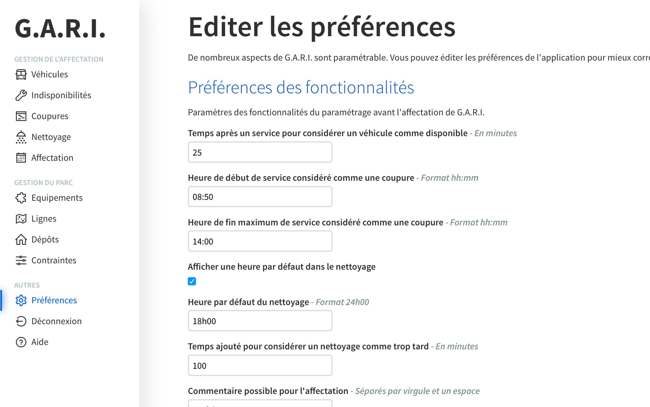 Contraintes